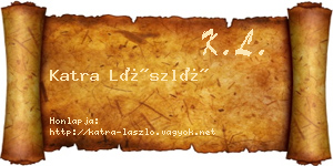 Katra László névjegykártya